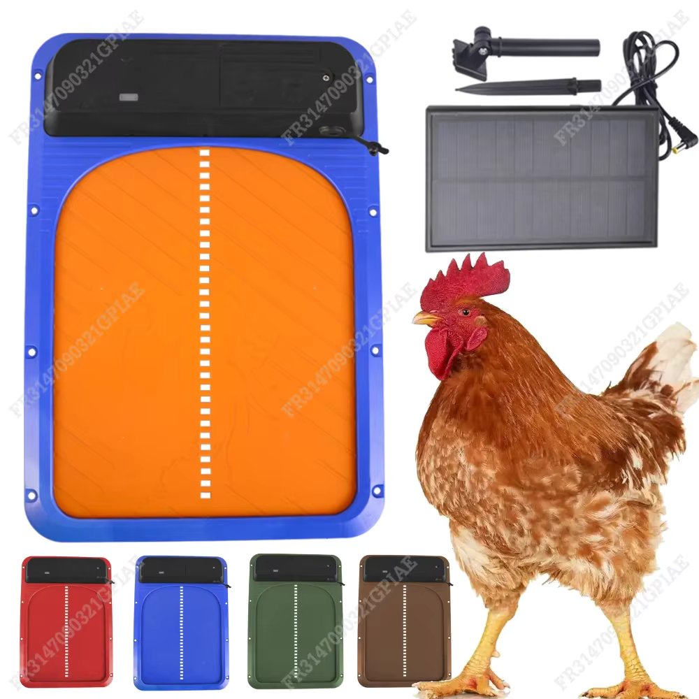 Automatic Chicken Coop Door With Solar Light Sensor Upgrad Waterproof Chicken Coop Door Easy Install Electric Poultry House Door
