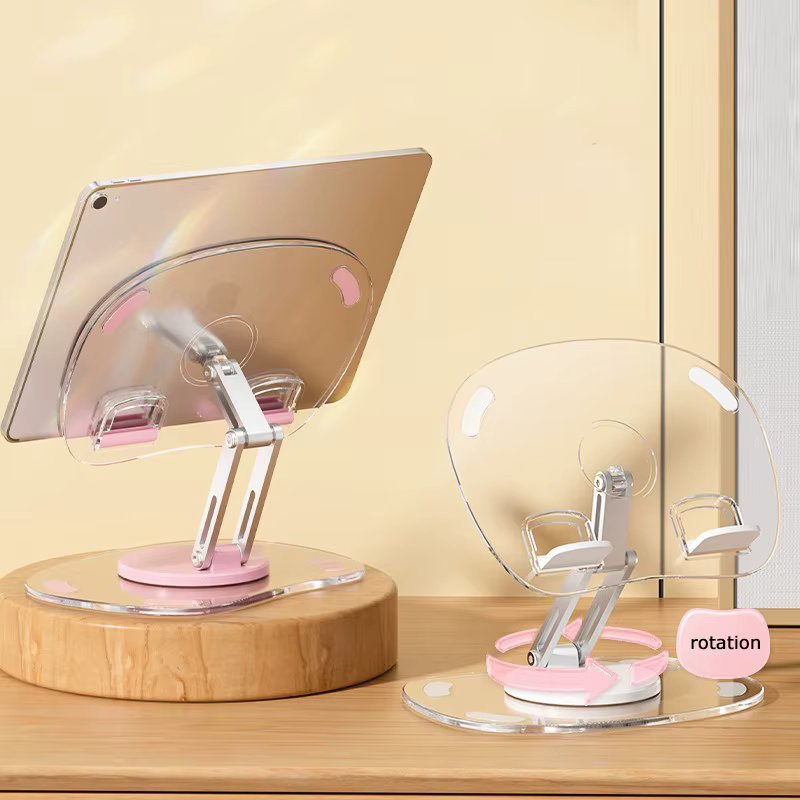 Portable Fold Tablet Holder Universal Phone Plastic Table Stand Support for iphone/ipad/xiaomi/samsung Transparent Holders