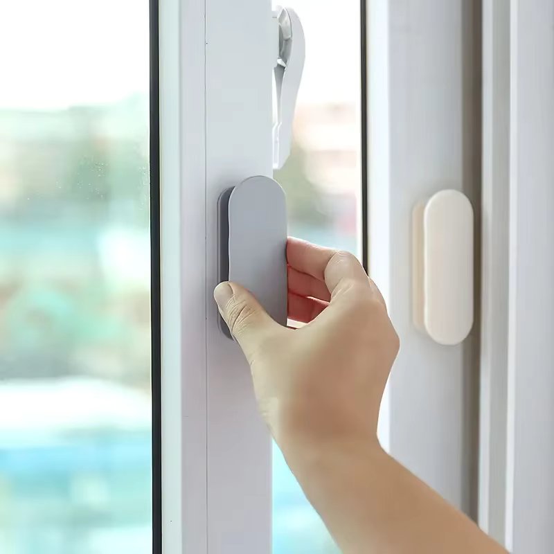 2PCS Window Cabinet Drawer Handles Self-adhesive Door Wardrobe Handle Organizer Paste Open Sliding Door Knob Auxliary Device