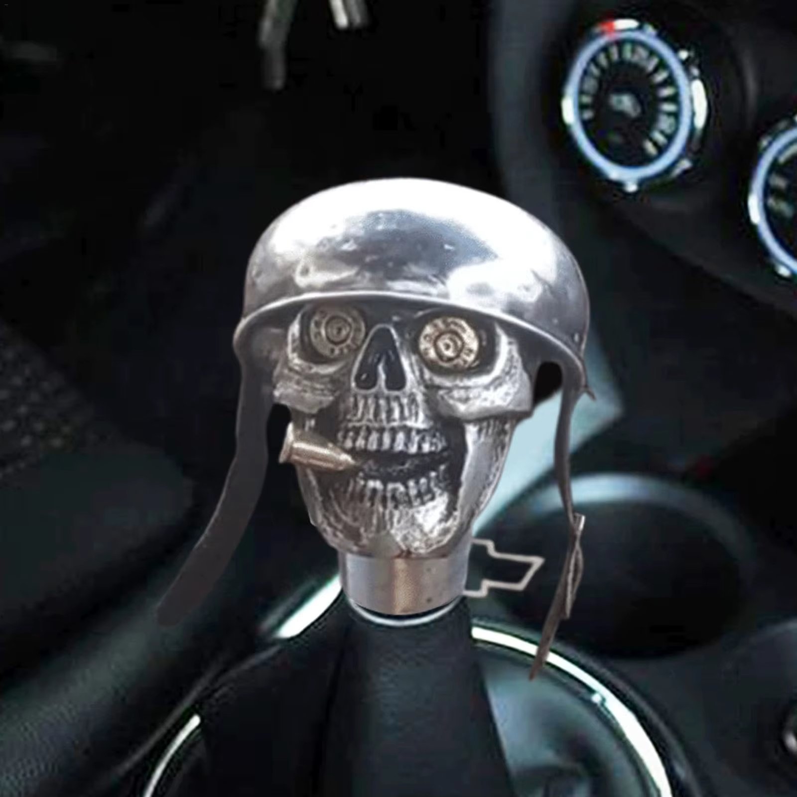 Auto Handle Gear Knob Cover with Creative Devil Skull Design Smooth Gear Shifts Fit Most Manual Automatic Transmissions