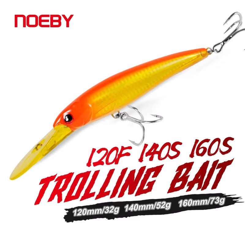 Noeby Trolling Minnow Fishing Lures 12 14 16cm 32 52 73g Floating Sinking Wobblers Hard Bait for Big Game Saltwater Fishing Lure