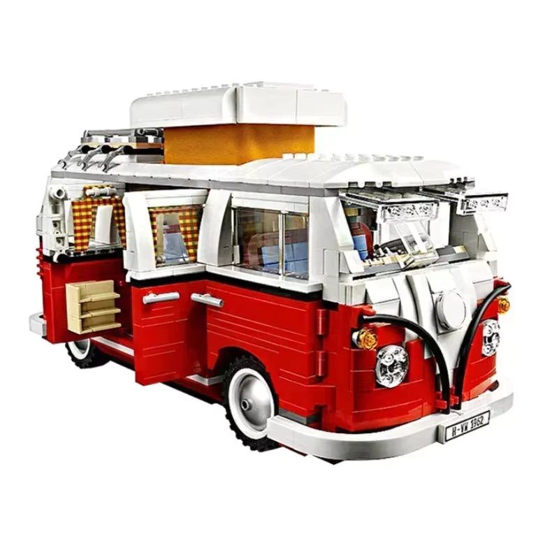 1354PCS VW T1 Camper Bricks Van Car Bluding Blocks high-techc Ideas Bus Compatible 10220 Toys for Kid  Birthday Gift