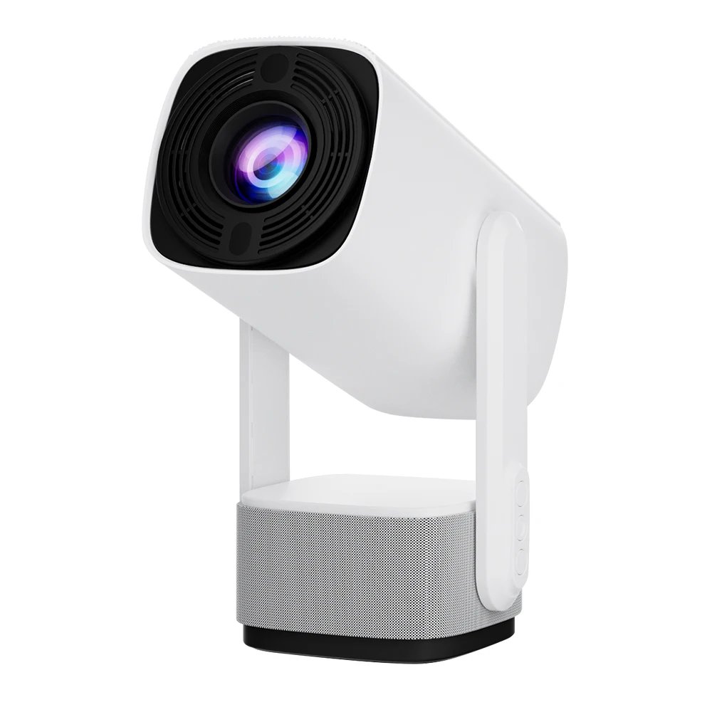 Salange 4K Projector K2 BT5.2 WIFI6 Smart Android 11 Built-in 5200mAh Battery 10W Speaker with RGB LED Lights Outdoor Projector