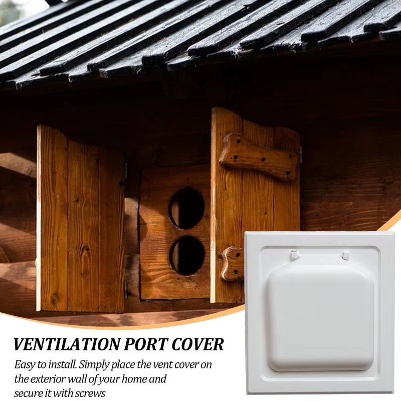 Exterior Dryer Vent Cover Double Door Exterior Wall Vent Outlet Hood Ventilation Hood Cover No Lint Screen Airflow Accessories