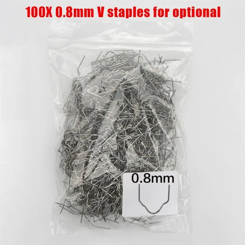 100/200pcs Welding Gun Nails Hot Stapler Staples Plastic Welder Repair Welding Bumper Bodywork Car Repair Tool Welding Equipment