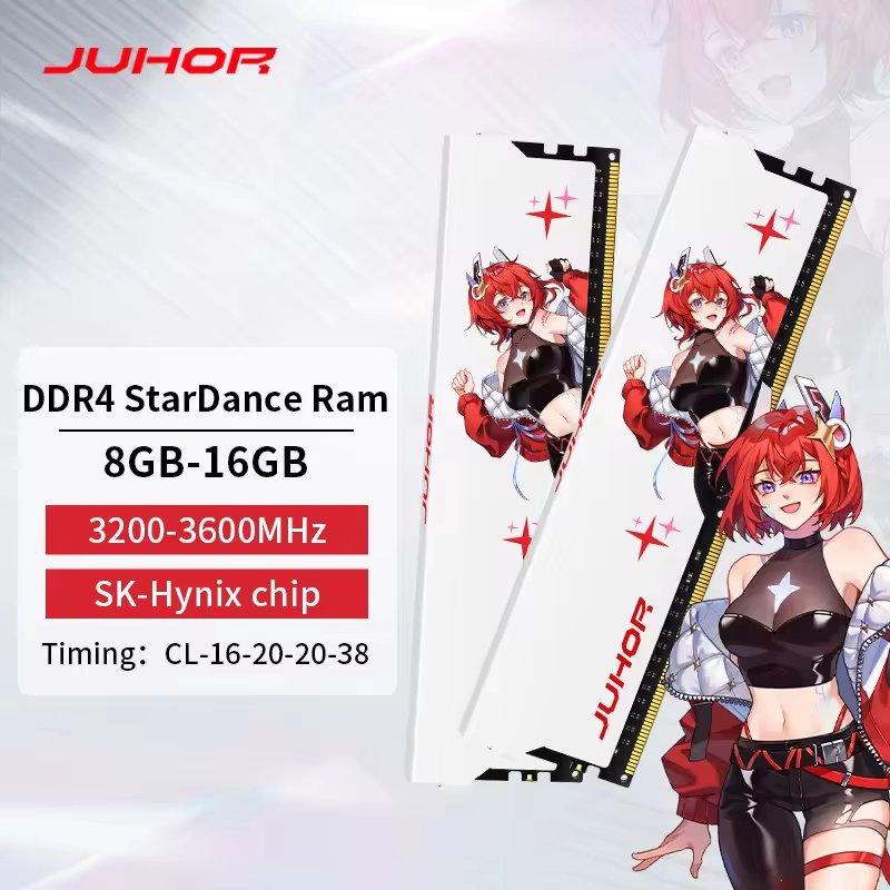 JUHOR  ddr4 16GB 3200MHz 32GB(16GBX2) DIMM Desktop  Gaming Memory RAMS