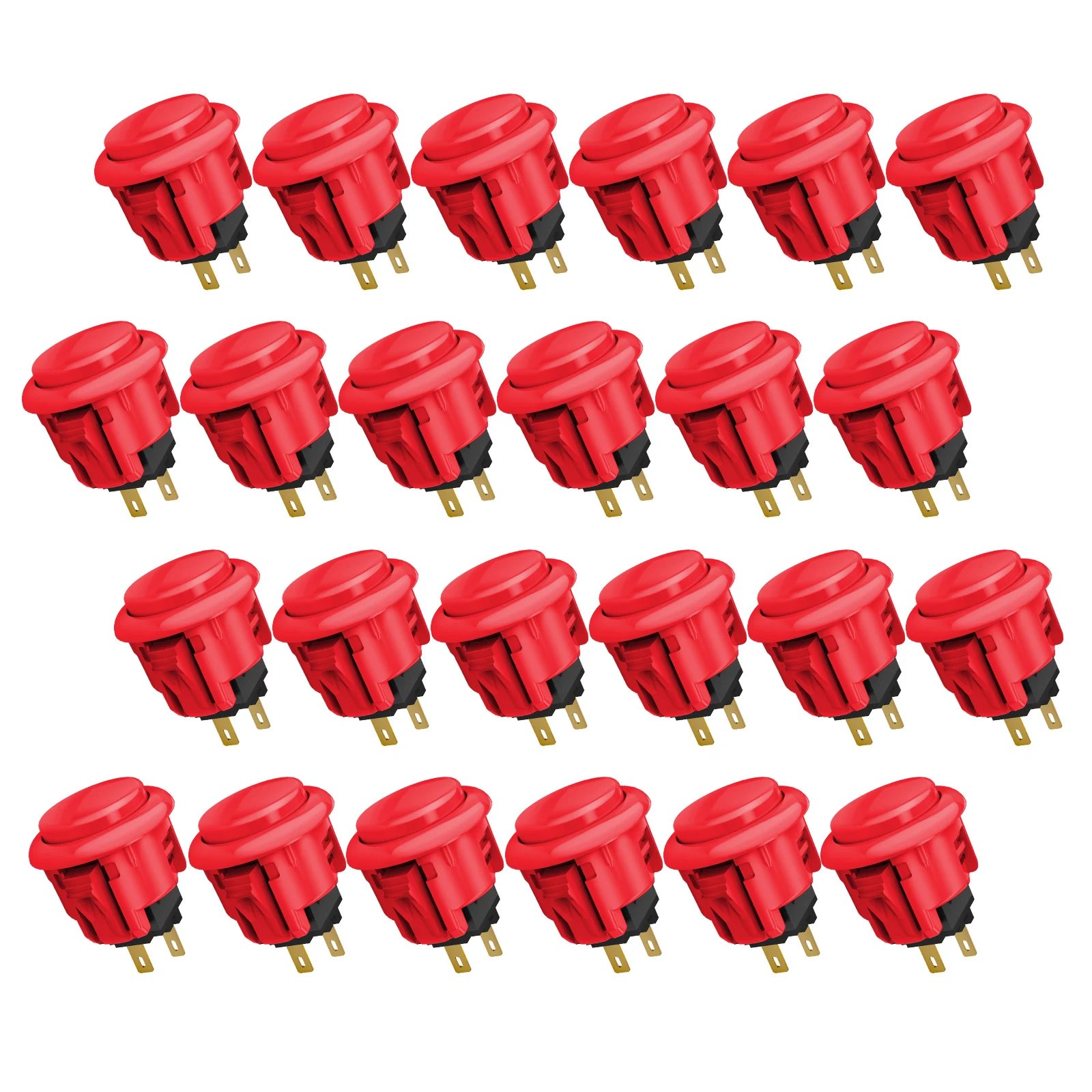 24mm Red 24 Pcs
