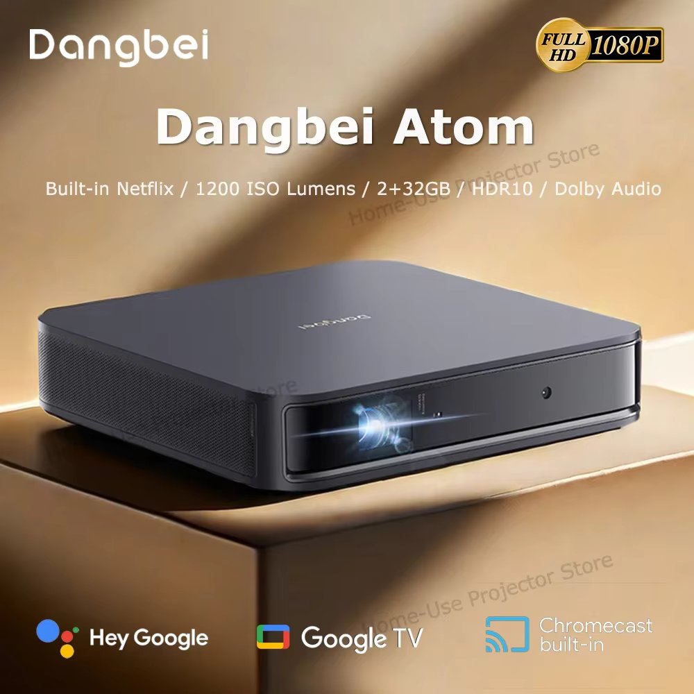 Dangbei ATOM ALPD Laser Projector First Google TV 1200 ISO ANSI Lumen Portbale For Home Theater Smart 3D 1080P Dolby Audio Beame