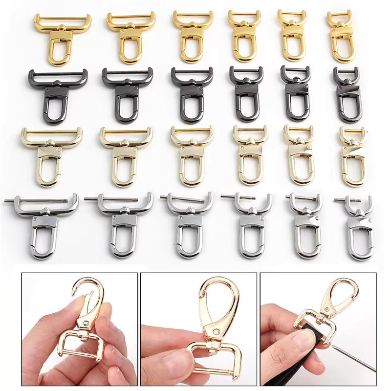 5PCS Bag Shoulder Strap Metal Screw Removable Hook Crossbody Bag Shoulder Bag Hook Hardware Lock Accessories