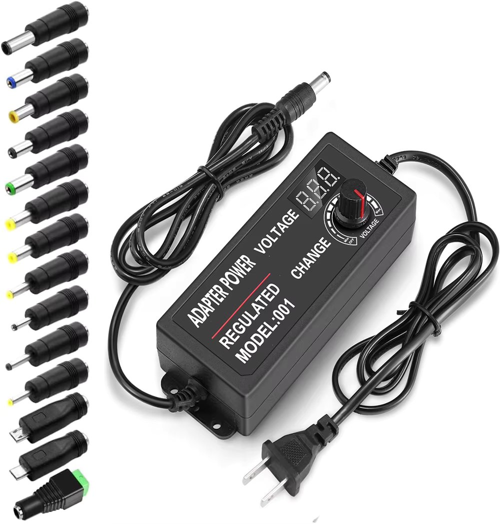 3V-12V 5A 60W Adjustable Power Supply Variable DC 3V 5V 9V 12V Universal AC/DC Adapter 100V-240V AC to 3-12V Switching Adaptor