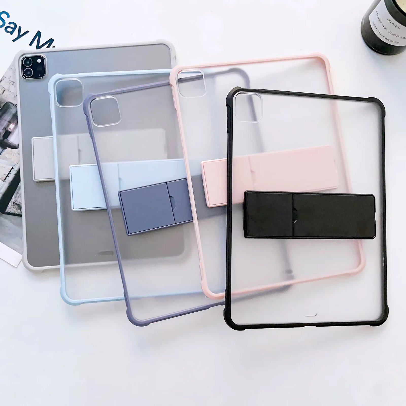 Hard Case for iPad Pro 11 M2 M4 12.9 2022 2024 Stand Cover iPad Air 4 5 10.9 13 9.7 10.2 7 8 9 10th Gen Mini 6 Capa Shell Fundas