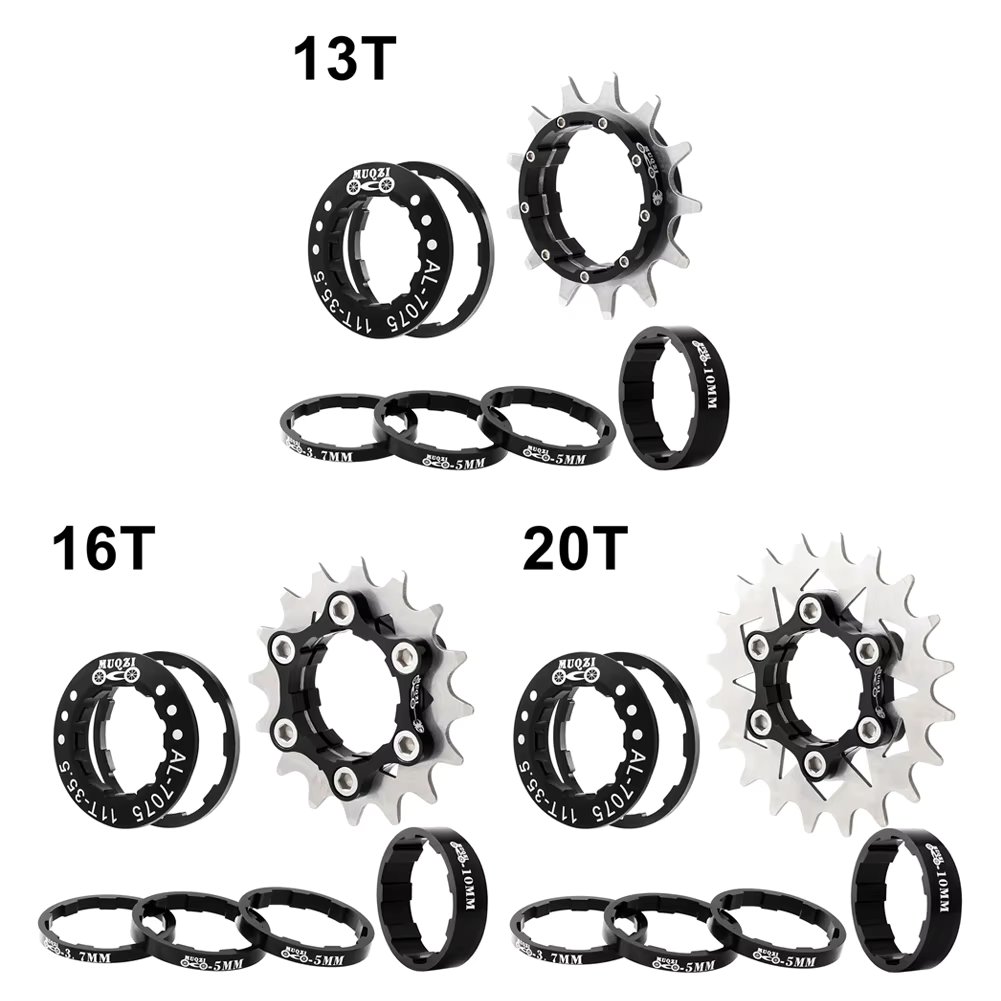 13T/16T/20T Mountain Bike Cassette Bicycle Freewheel Conversion Kit Flywheel Sprocket Single Speed Cassette Cog Chain Tensioner
