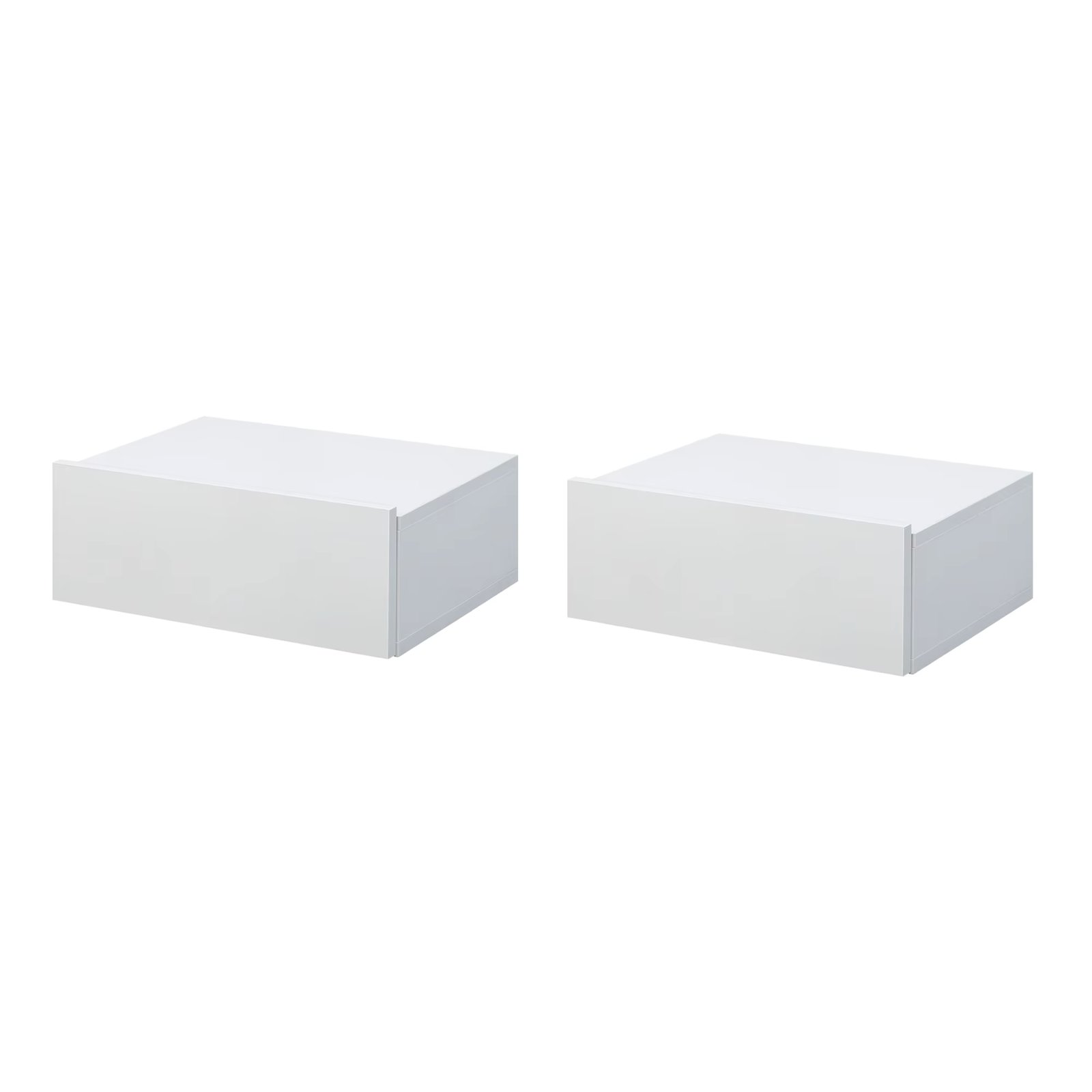 HOMCOM Set of 2 Floating bedside tables with modern drawer 40x30x15 cm