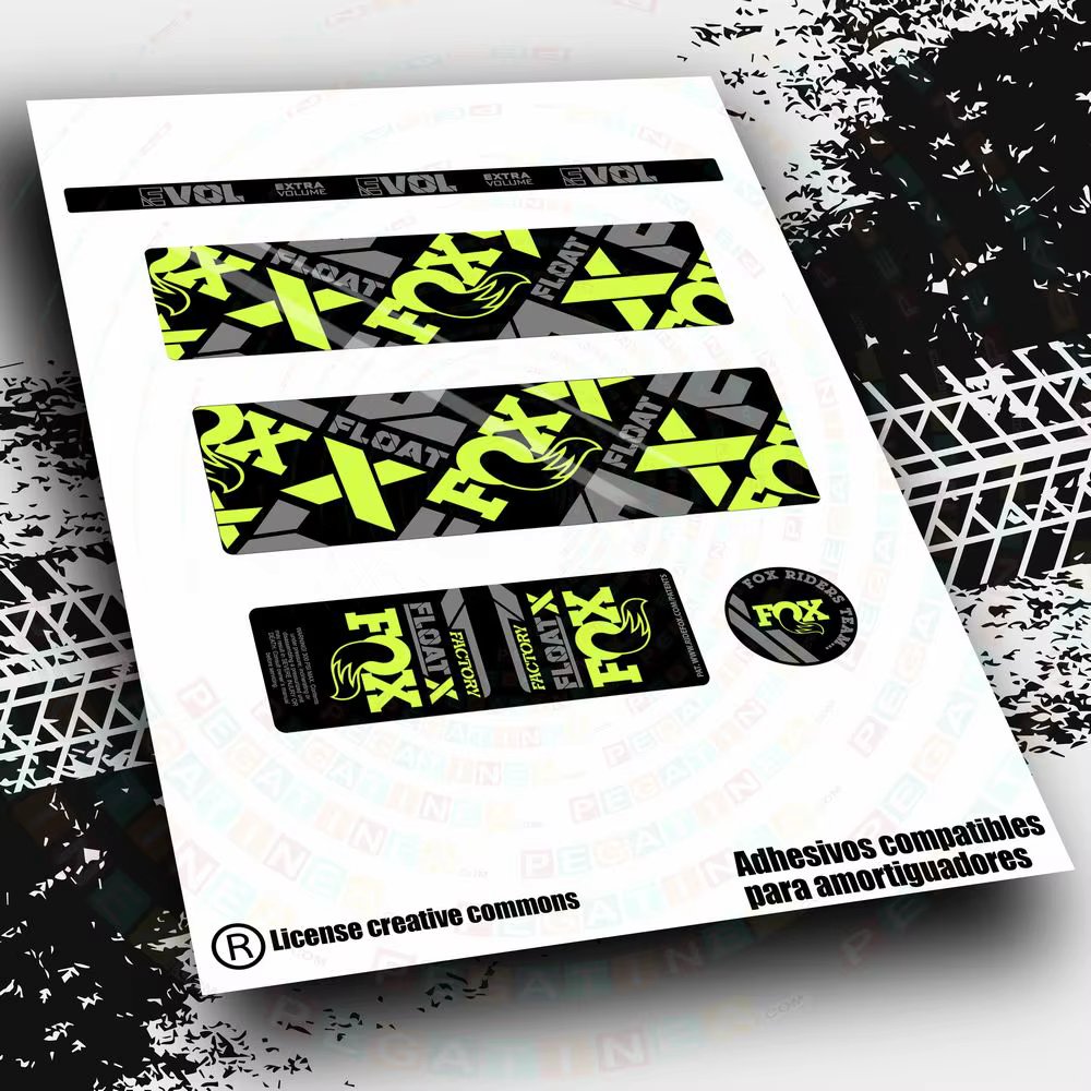 Stickers cushion FOX FLOAT X FACTORY 2021-22 WP481 bike stickers, bike MTB BTT accessories bike components stickers