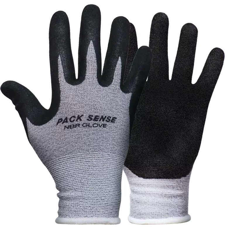 Fac Sands soft foam NBR coated gloves 100 PNG-003 spandex soft coating half coating work Courier packaging delivery fishing