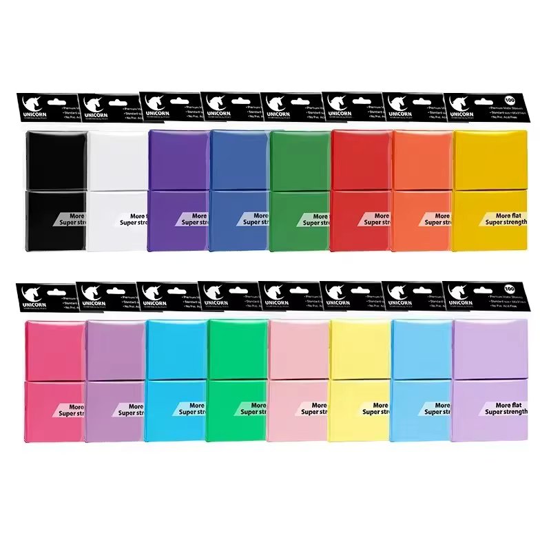 100Pcs/Set 66x91mm Matte Standard Size Card Sleeves TCG Trading Cards Protector For Tarot Shield Board Games Magical Cover