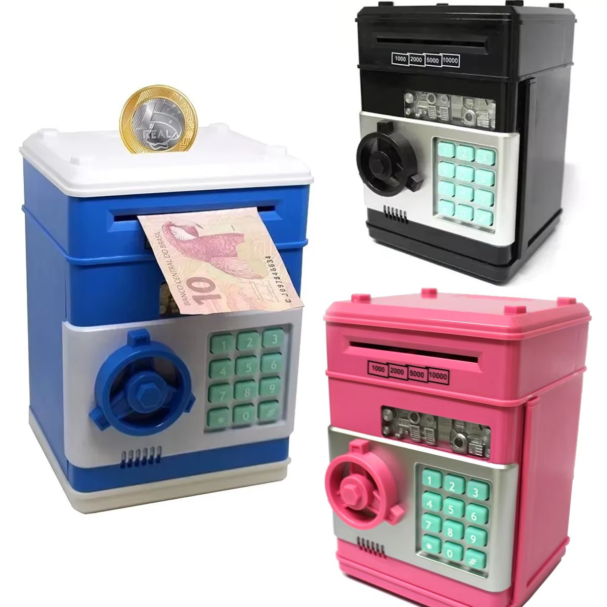 Mini Electronic Vault Digital Password 4 Digit Notes and Coins Got Easy and Fun to Save Your Money GT1512126-PK Lorben