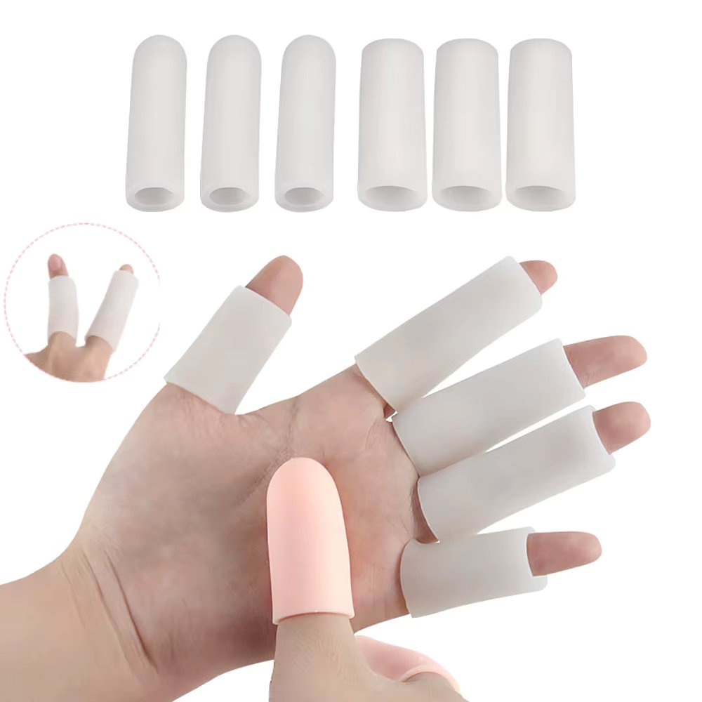 2\5pcs Soft Silicone Finger Protector Gel Tubes Little Toe Protector Corn Pain Relief Sleeve Cover Toe Separators Foot Care Tool