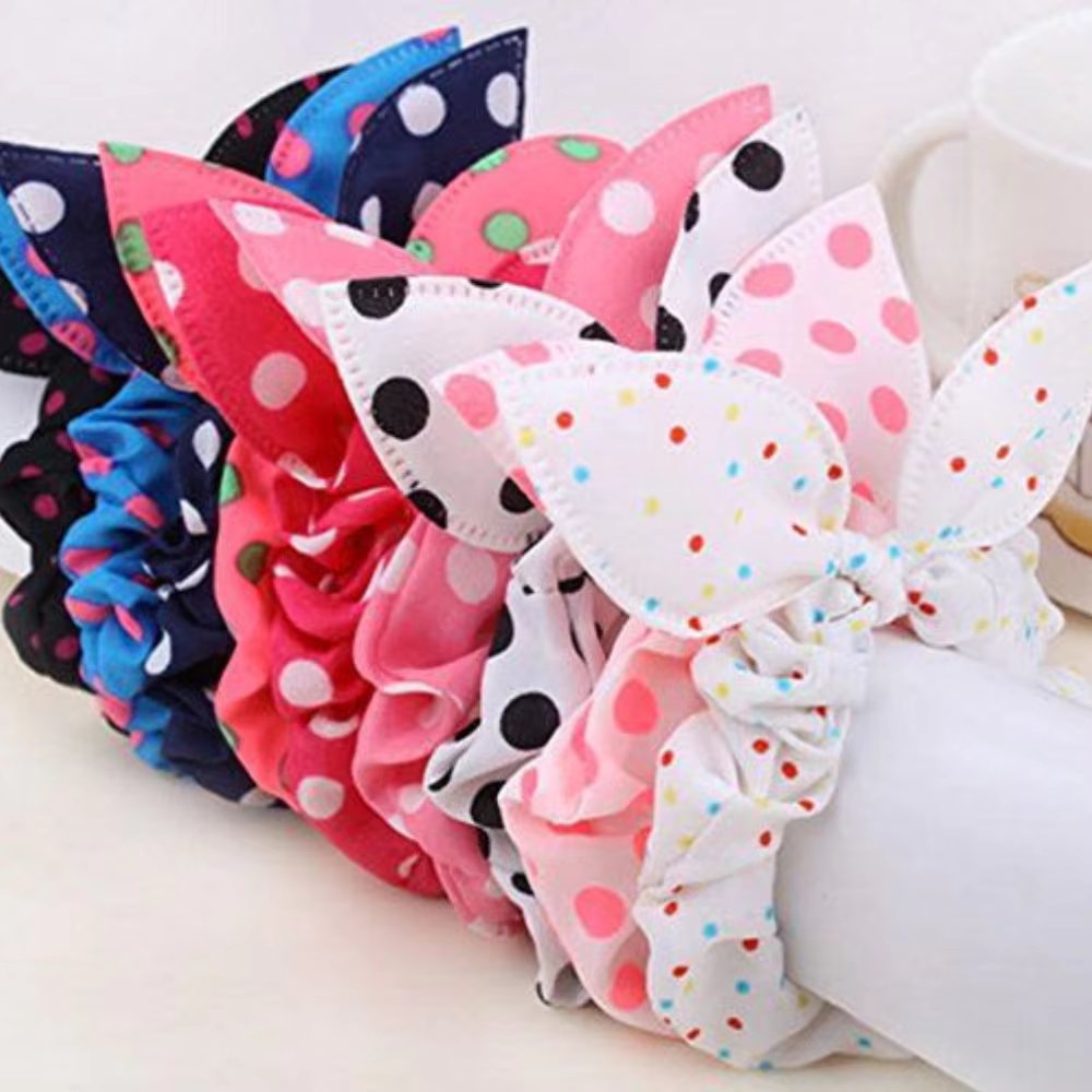 12 Kit Elastic Hair with Drawing Knot/Round Circular Elastic in Sweet Color/Xuxa