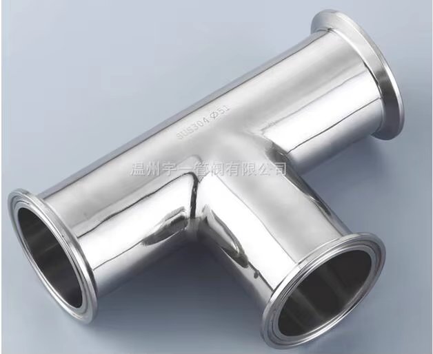 Free shipping 2'' 51mm Sanitary Tri Clamp 3 Way Tee, Stainless Steel 304