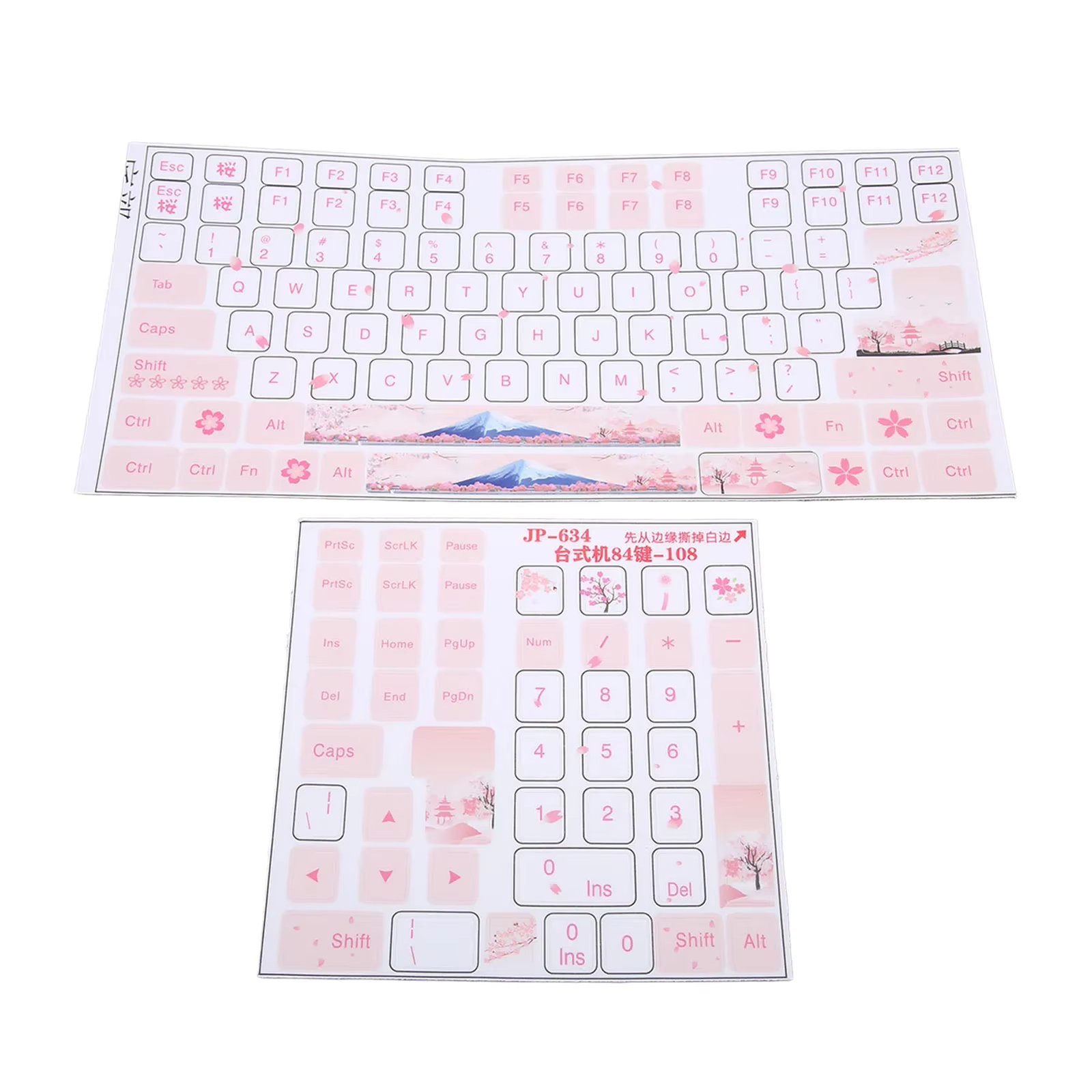Keyboard Stickers Universal Desktop Computer Mechanical Keyboard Clear Beautiful English Keycap Button Stickers Keycaps Stickers
