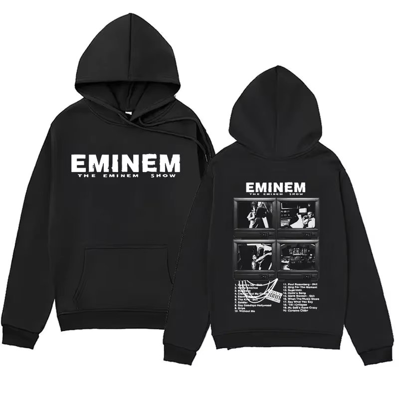 Sudadera con capucha para hombre y mujer, ropa de calle de gran tamaño con estampado de rapero Eminem, Álbum de MúsicaFour seaso