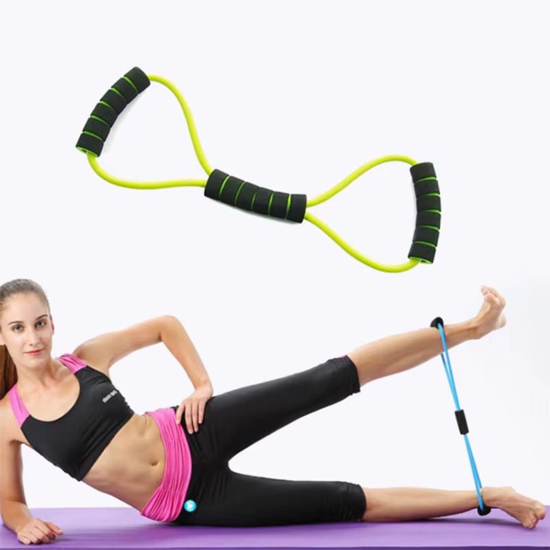 Yoga Gym Fitness resistance 8-word chest extension ROP exercise muscle training rubber elastic band, sports exercise