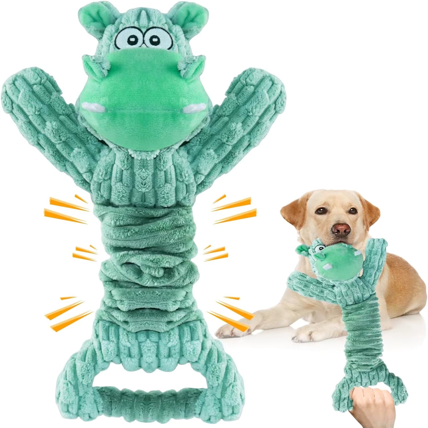 Soft, Durable, and Adorable War Dog Design Squeaky Dog Toys for Small, Medium, and Large Pets - Ideal for Hours of Entertainment