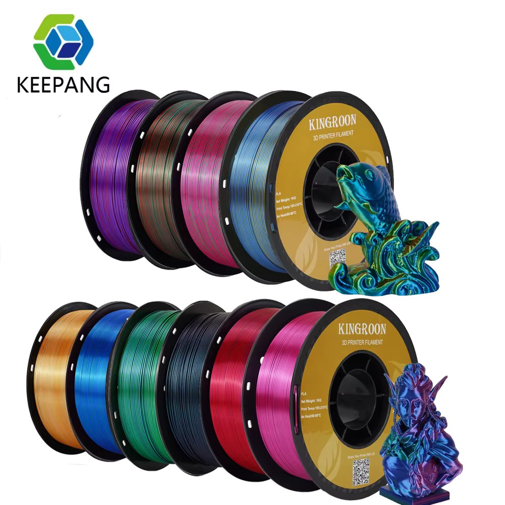 KEEPANG PLA/Silk PLA Filament 5/10kg 3D Printer Filament 1kg/1roll 1.75mm Pla Plastic Filamento No Bubble 3D Printing Materials