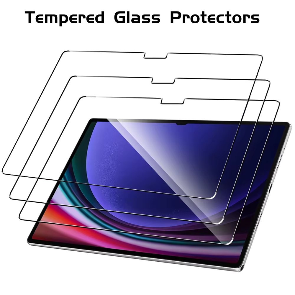 3 Pack Screen Protector for Samsung Galaxy Tab S10 Plus Ultra Tempered Glass Film Anti-Scratch for Galaxy Tab S10 2024 Flims