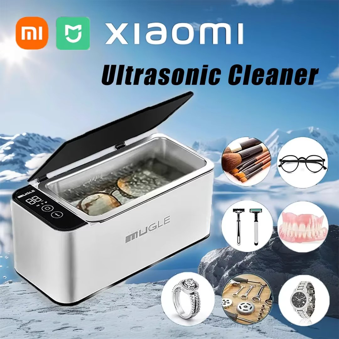 Xiaomi Ultrasonic Cleaner Glasses Jewelry Cleaner Ultrasonic Cleaning Machine Ultrasound Wash Bath For False Teeth Glasses 500ml
