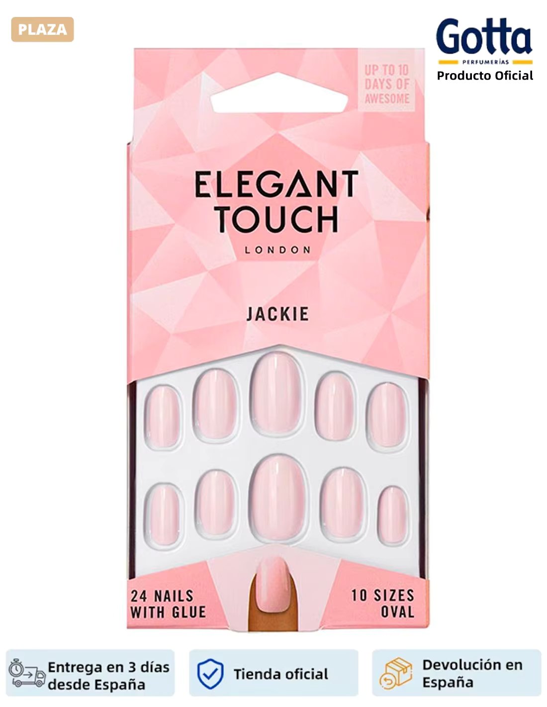 ELEGANT TOUCH - POLISH JACKIE NUDE PINK OVAL-beauty and health, Manicure utensils, manicure, false nails-easy and durable manicure.
