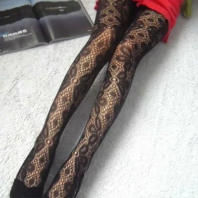 Fashion Womens Lady Girls Black Sexy Fishnet Pattern Jacquard Stockings Pantyhose Tights  skull Woman 1pcs dww42