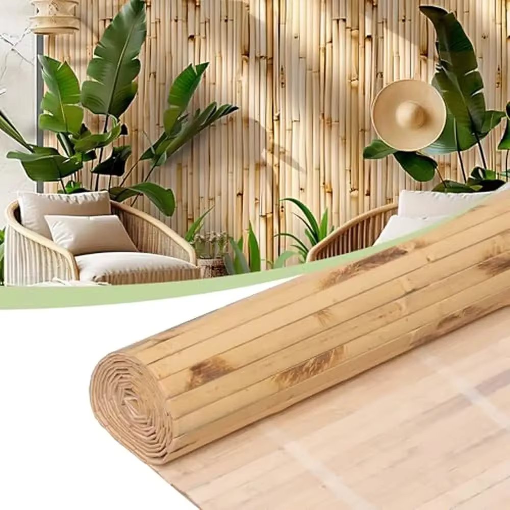 Bamboo Wall Panels Durable Unique Solution Tropical Inspired Look Curved Corner Straight Wall Easy Installation Bedroom Living
