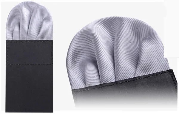 Men's Pre-folded Pocket Square Solid Polka Dots Handkerchiefs 17 Colors Gentleman Formal Wedding Party Business Chest Towel