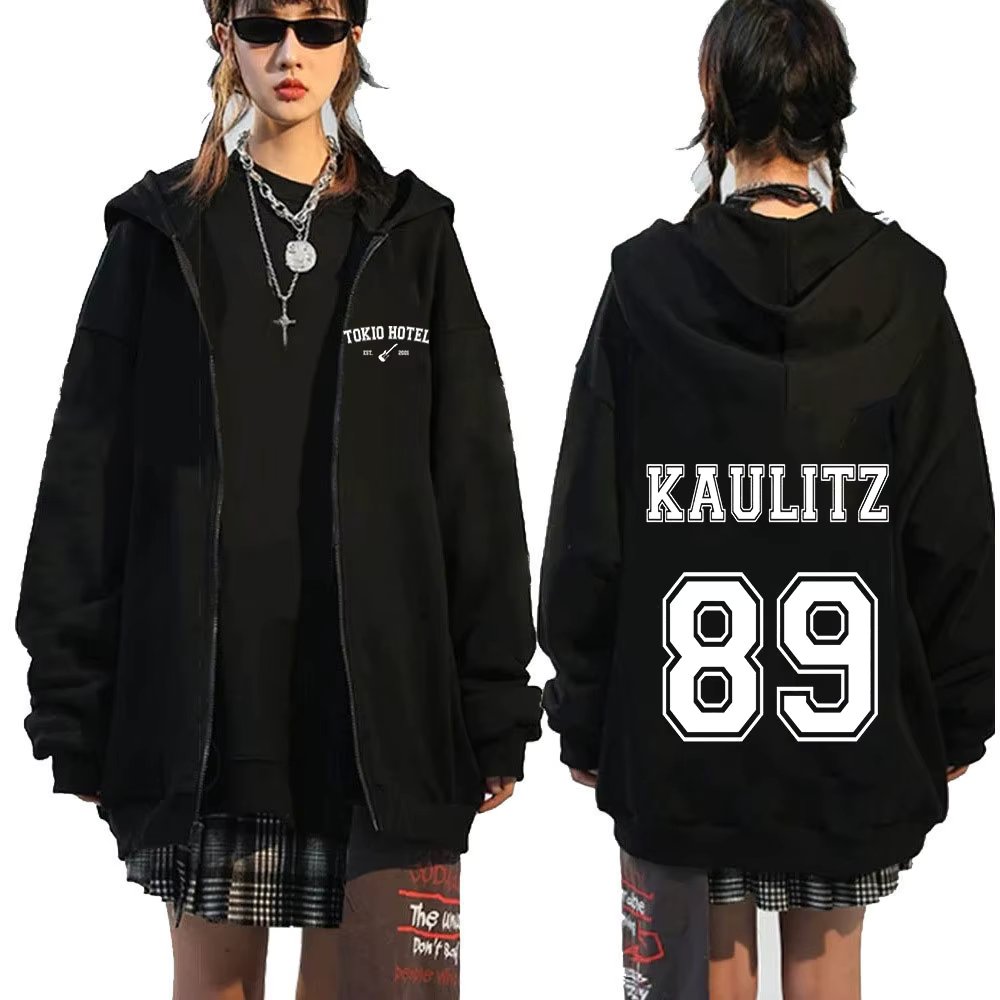 Rock Band Tokio Hotel Kaulitz Zipper Hoodies Men's Clothing Autumn Winter Zip Up Hooded Sweatshirts Casual Vintage Hoodie Jacket