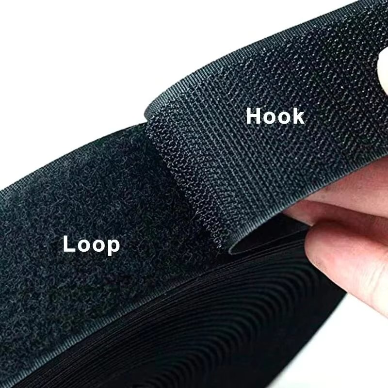 5Meters Sewing Touch Fastener Non-Adhesive Hook and Loop Fastener Tape Magic Nylon Fabric Strap for Sew-on Accessories DIY Craft