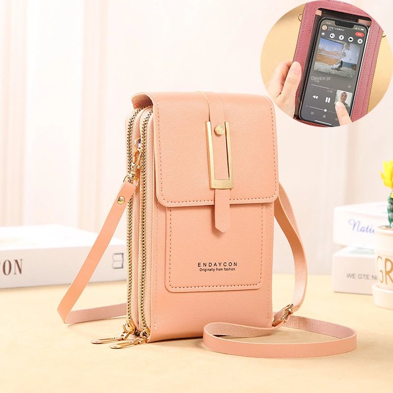 Buylor Bolso Women Bag Touch Screen Cell Phone Purse Soft Leather Shoulder Bag Female Handbags Cheap Small Wallet Crossbody Bags