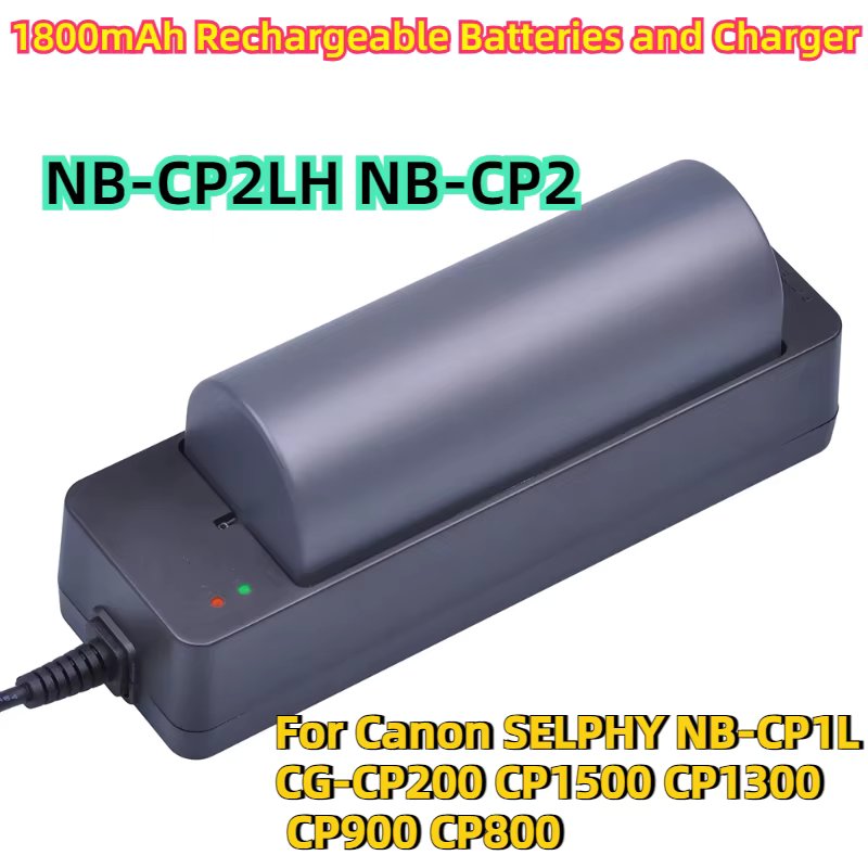 For Canon SELPHY NB-CP1L,CG-CP200 CP1500 CP1300 CP900 CP800 NB-CP2LH NB-CP2L Battery 1800mAh Rechargeable Batteries and Charger