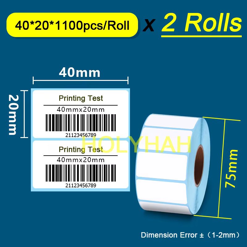 40X20 1100Pcs 2Roll