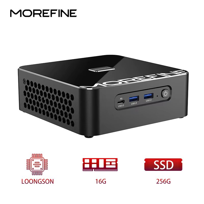 MOREFINE Mini Host M700S Loongson 3A6000 High-Performance Processor Office Home Micro MINI PC Computer 16GB DDR4 256GB SSD 4K@60