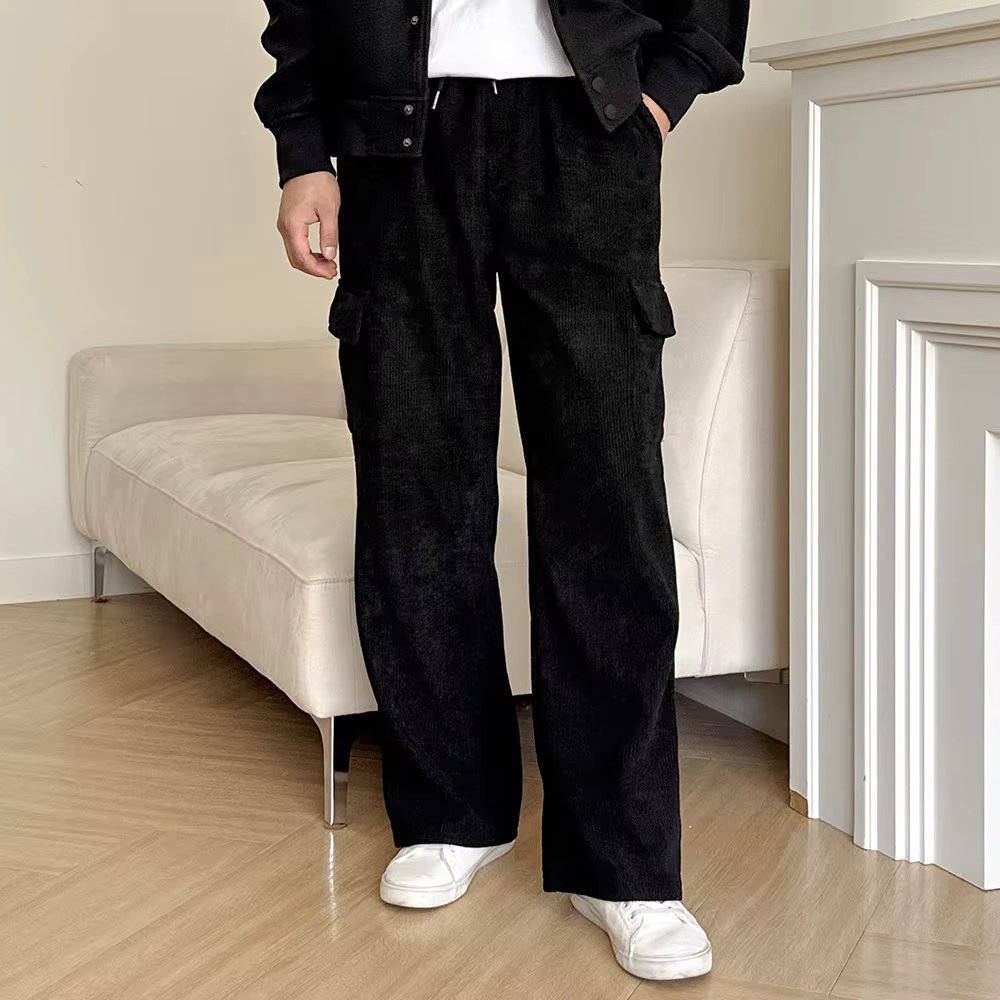 Hipster Moo corduroy wides fleece goldenka Dendo banding pants