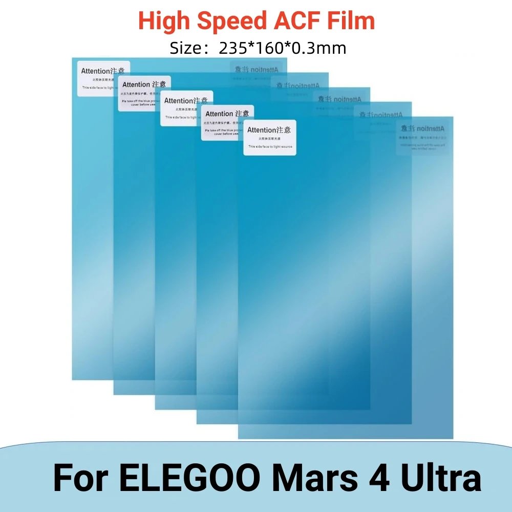 5Pcs 7 Inch ACF Film 235x160mm For ELEGOO Mars 4 Ultra Mars 5 Ultra 0.3mm UV Resin 3D Printers Release Films ACF Sheet LCD SLA