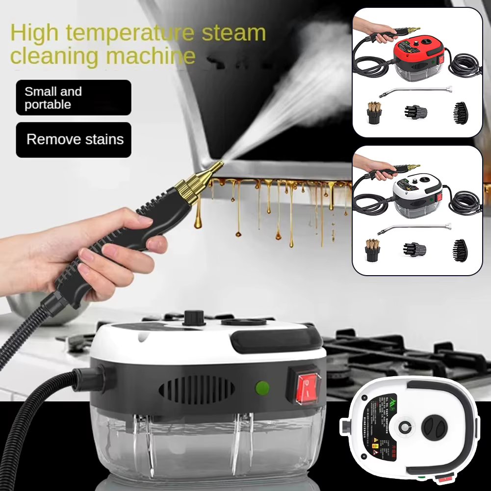 2500W High Pressure Steaming Cleaner High Temperature 6 Gear Steam Cleanning Tool For Home Kitchen Hood Air Conditioner Cleaning