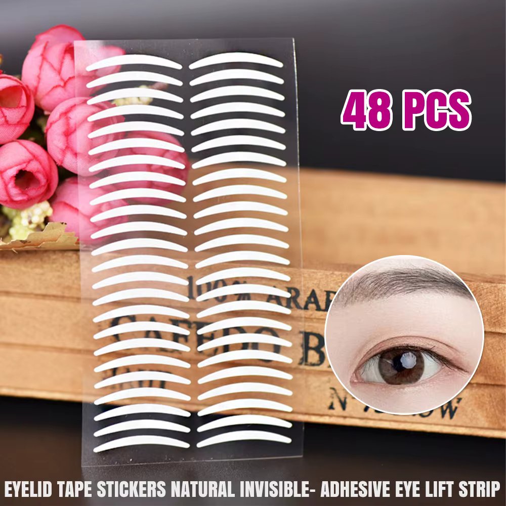 5 Set (48pcs/Set) Eyelid Tape Stickers Natural Invisible- Adhesive Eye Lift Strips Tool