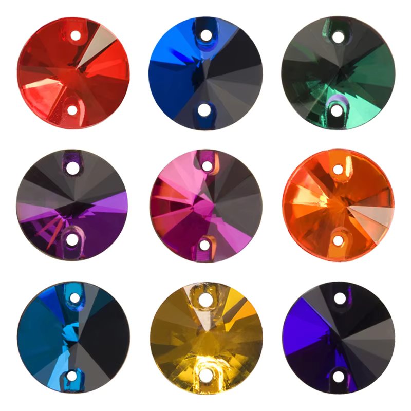 YANRUO 3200 Rivoli Sew On Crystal Strass DIY Glass Stones Flat Back Sewing Rhinestone For Needlework