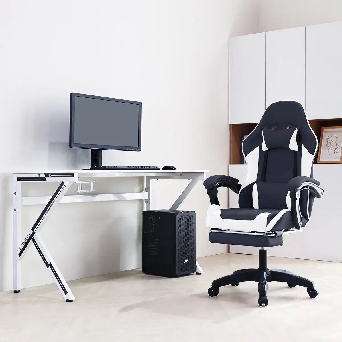 All White + Black (Footrest O)