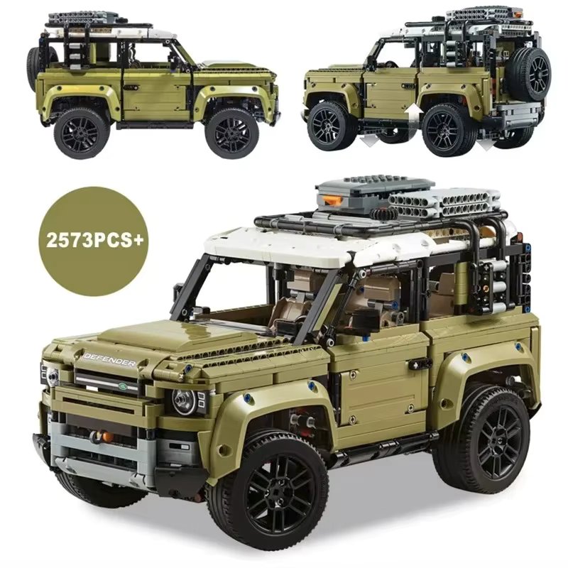 2573Pcshot Style 42110 Land Roverdefender Off-Road Building Blocks Bricks Puzzle Set Model Moc Vehicle Toys Kids Birthday Gift