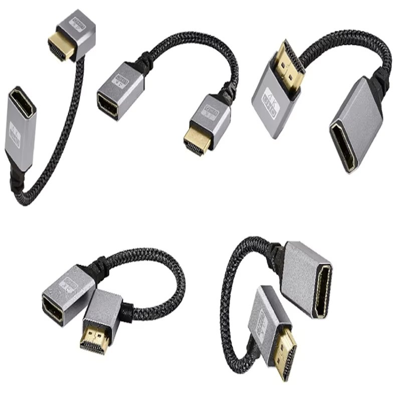 HDMI Male To Female 90 Degree Up Down Left  Right Straight head Mini micro hdmi HD 4K@60HZ V2.0 HDMI-Compatible Extension Cable