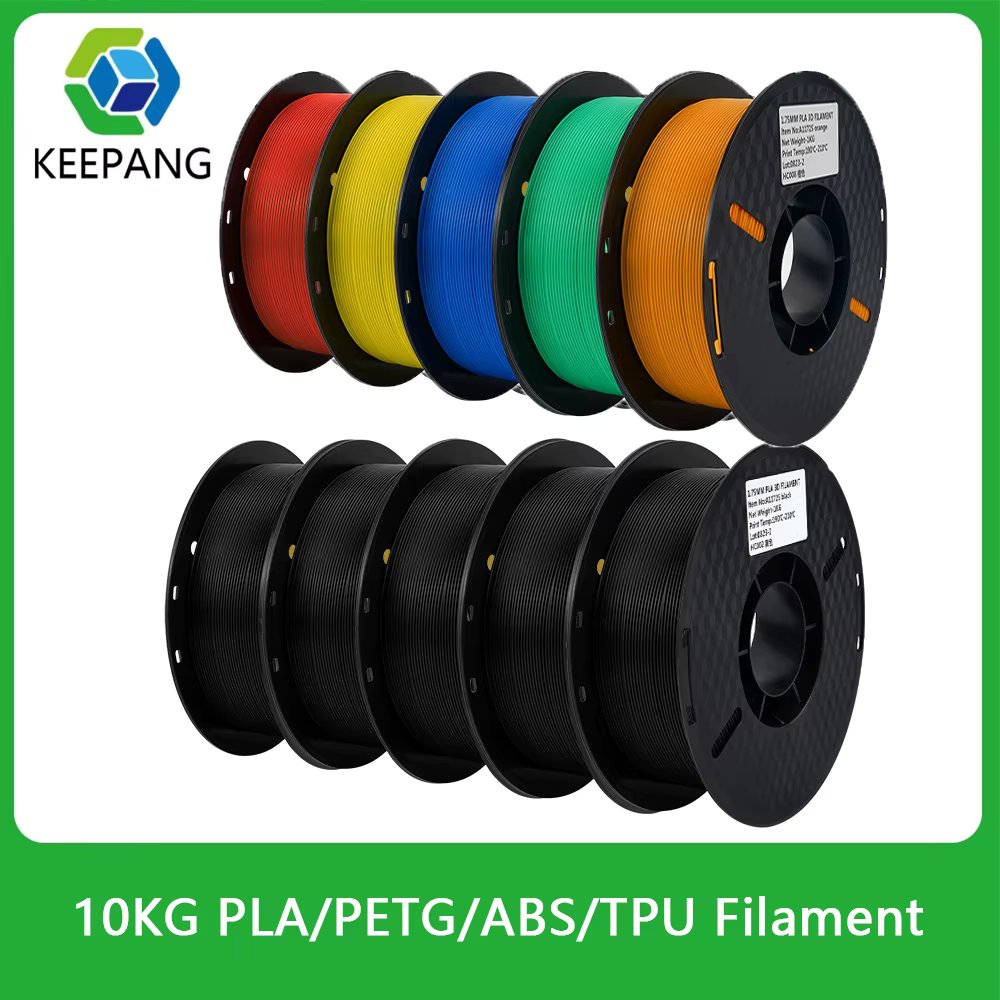10Rolls PLA PETG TPU Filaments for 3D Printer Plastic Mix Color 1.75MM Eco-Friendly No Bubble Spool 3D Printing Material